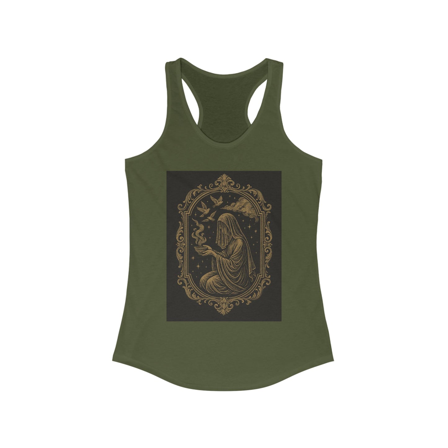 Mystic Dreamer Women's Racerback Tank Top - Celestial Design