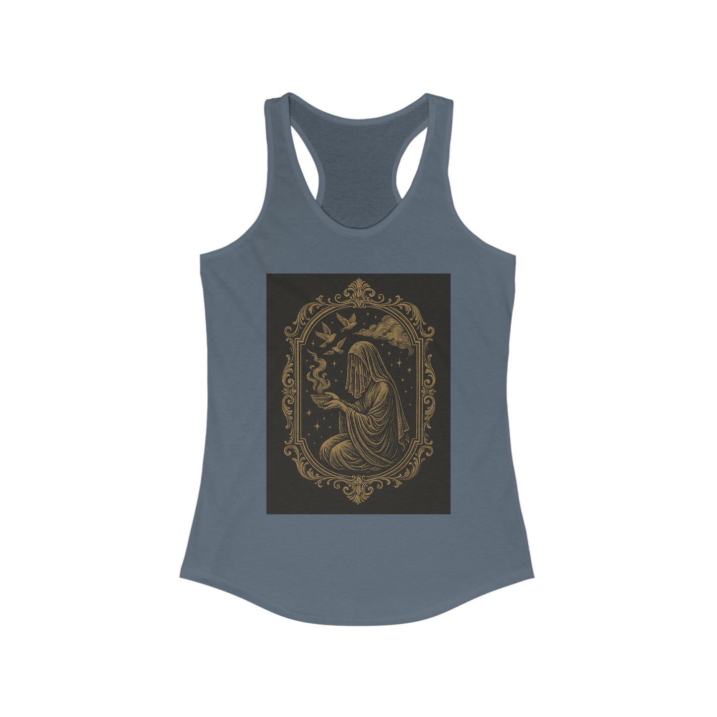 Mystic Dreamer Women's Racerback Tank Top - Celestial Design