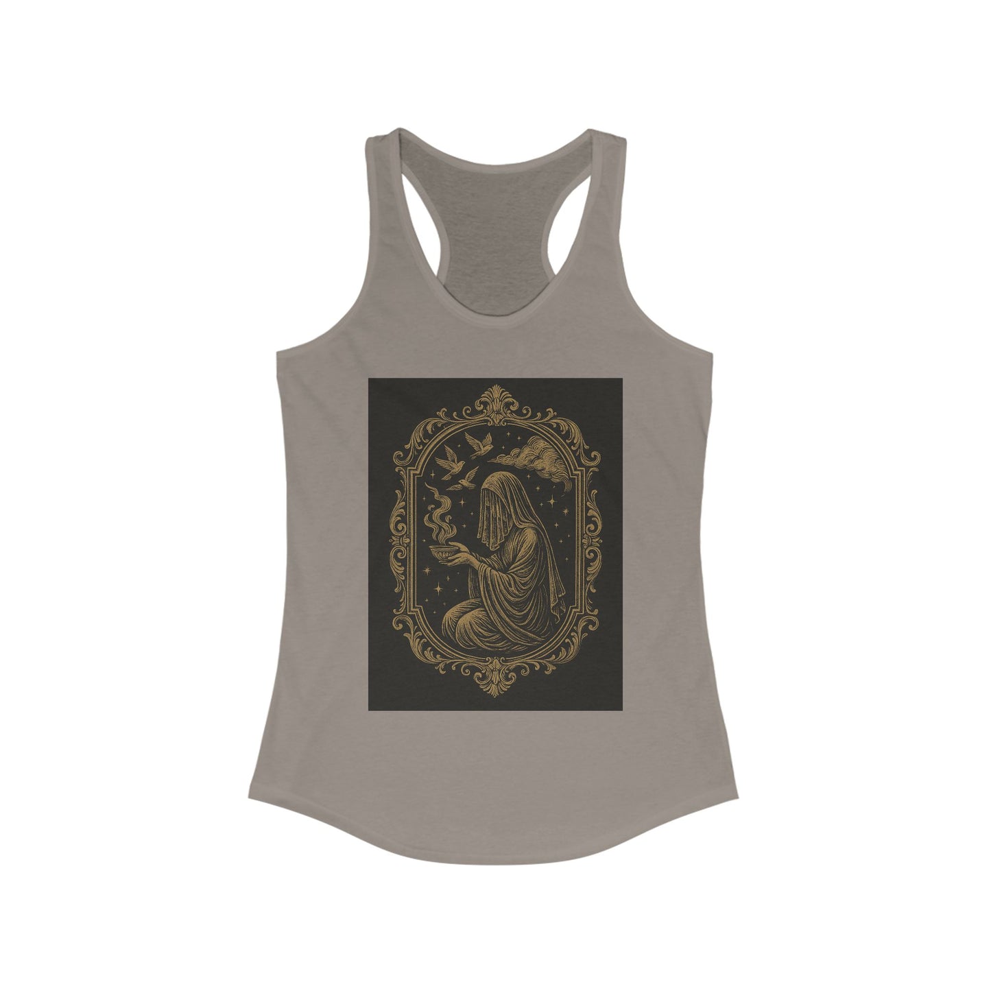 Mystic Dreamer Women's Racerback Tank Top - Celestial Design