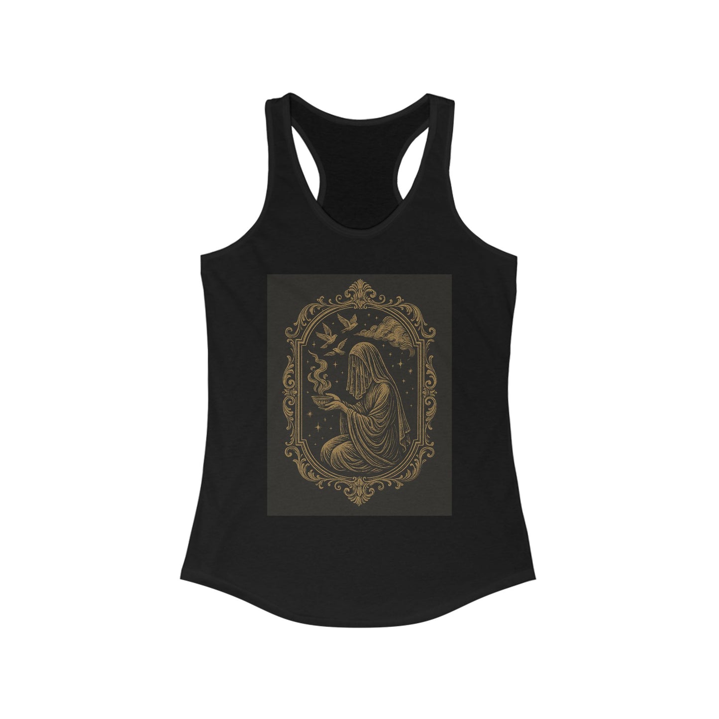 Mystic Dreamer Women's Racerback Tank Top - Celestial Design