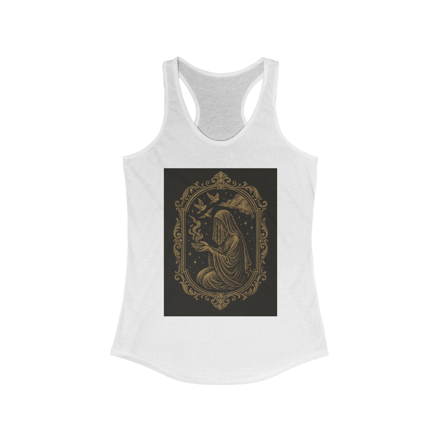 Mystic Dreamer Women's Racerback Tank Top - Celestial Design