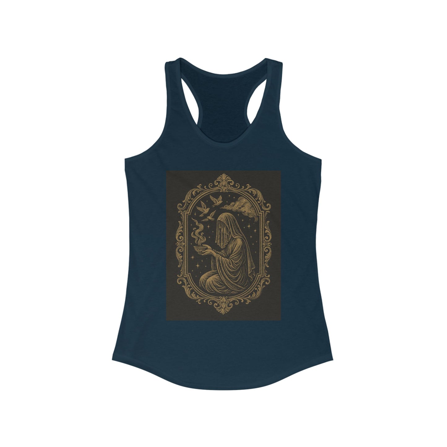 Mystic Dreamer Women's Racerback Tank Top - Celestial Design