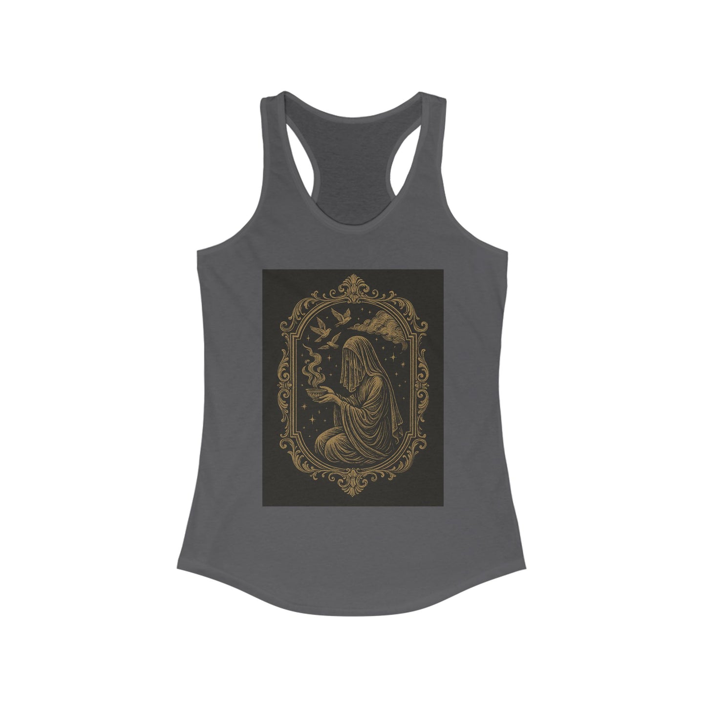 Mystic Dreamer Women's Racerback Tank Top - Celestial Design
