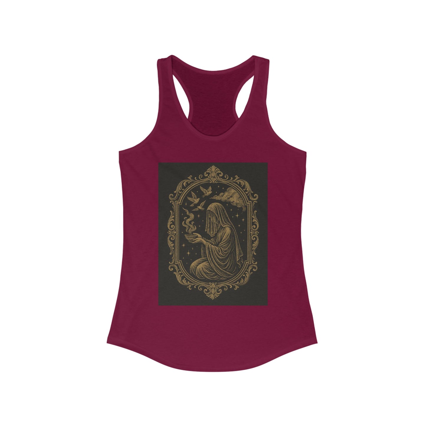 Mystic Dreamer Women's Racerback Tank Top - Celestial Design