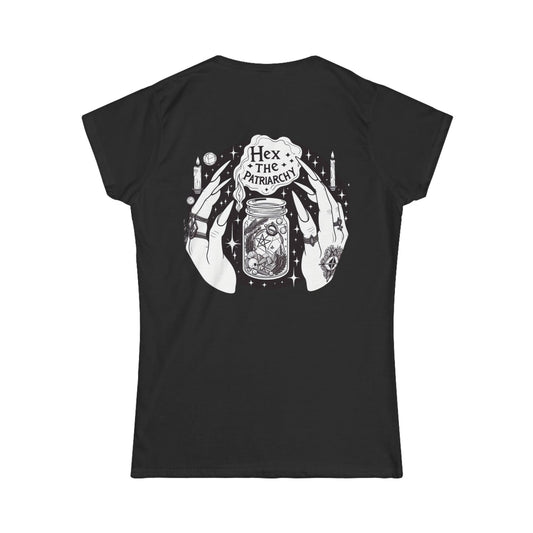 Empowering Women's Softstyle Tee - 'Hex the Patriarchy' Design