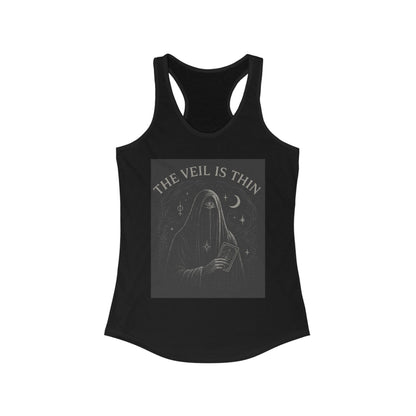 The Veil is Thin Mystic Graphic Tee | Women's Racerback | Boho Style Top | Perfect for Samhain