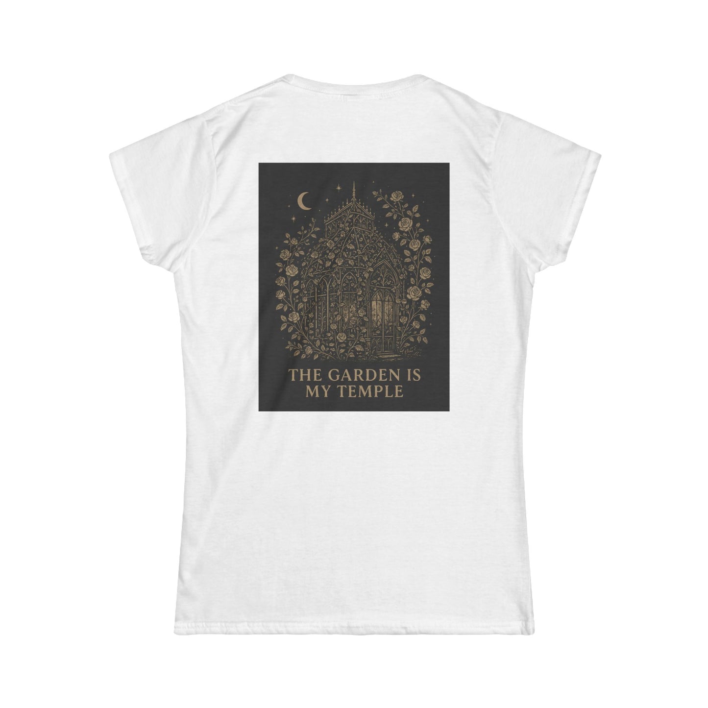 Garden-Inspired Women's Softstyle Tee - "The Garden Is My Temple"